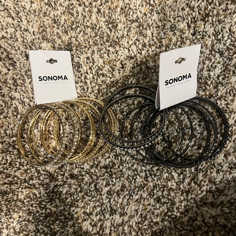 💛Sonoma Gold and Black Bangle Sets